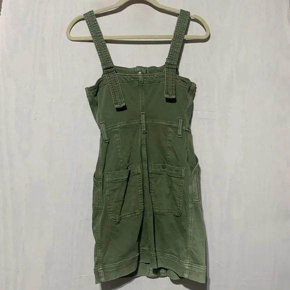 American Eagle Green Button Down Denim Mini Dress - Picture 5 of 8